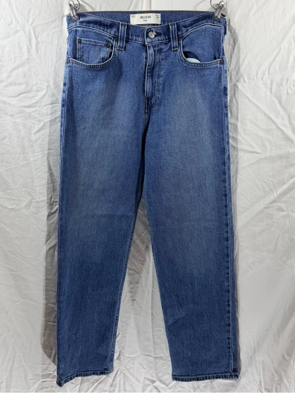 Hollister Men's Mid Blue Slim Straight Jeans